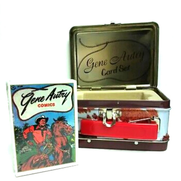 1995 Gene Autry Comic Card Set Series 1 With Mini Tin Lunchbox Sealed - Picture 1 of 9